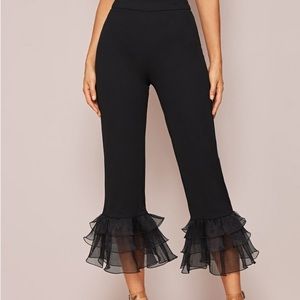 Black ruffle SHEIN pants